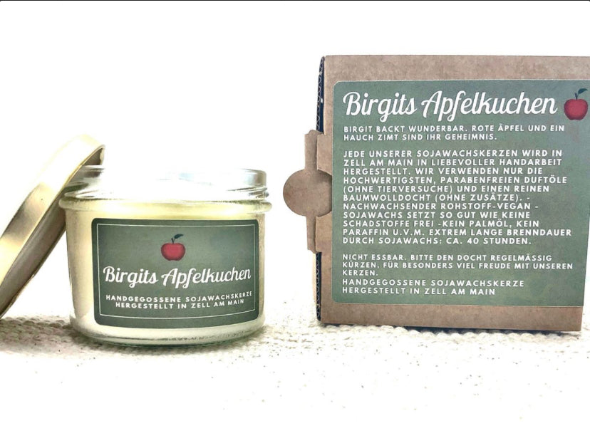 Soy Wax Candle Birgits Apfelkuchen